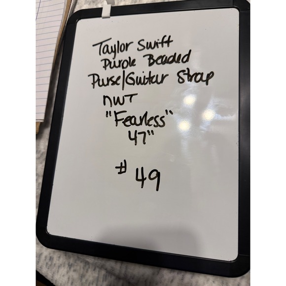 Taylor Swift Purple Beaded Purse Guitar Strap NWT Fearless 47 Inches - Picture 6 of 6